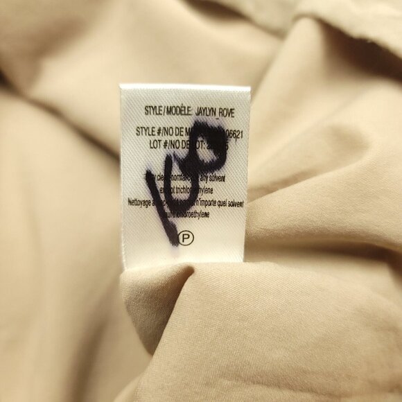 Theory Jaylyn Rove Womens 8 Dress Beige Flowy Draped Sleeveless Dress Scoop Neck - Picture 7 of 13